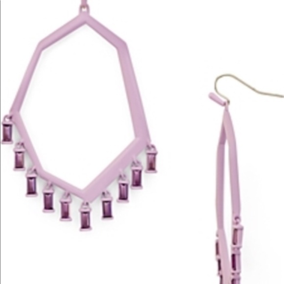 NWT Kendra Scott RARE & Retired Thomas Earrings Lilac Perfectly FABULOUS! - Picture 3 of 10